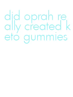 did oprah really created keto gummies