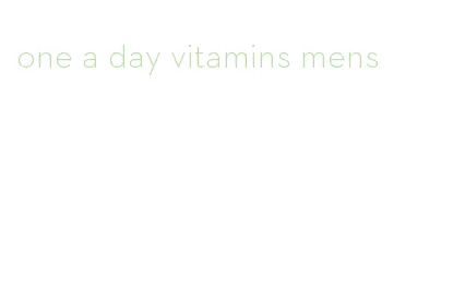 one a day vitamins mens