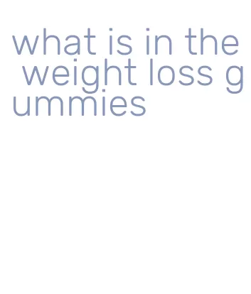 what is in the weight loss gummies