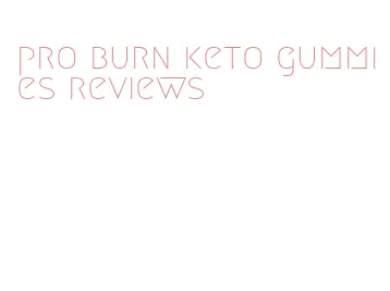 pro burn keto gummies reviews