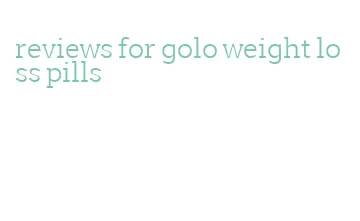 reviews for golo weight loss pills