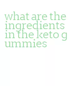 what are the ingredients in the keto gummies