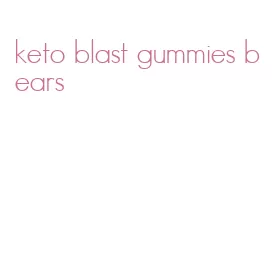 keto blast gummies bears