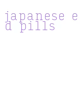 japanese ed pills