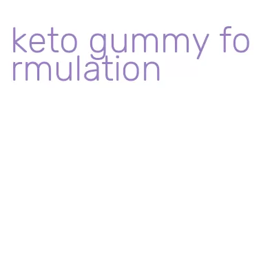 keto gummy formulation