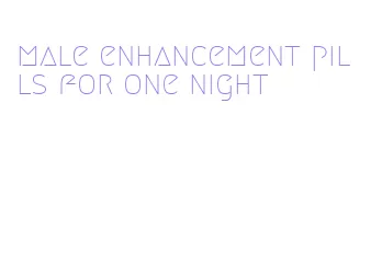 male enhancement pills for one night