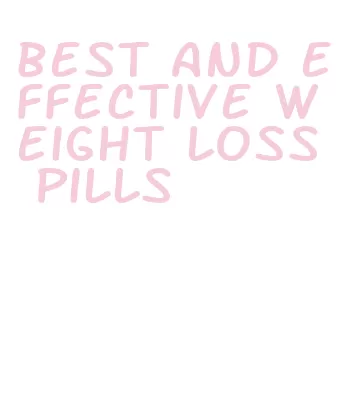 best and effective weight loss pills