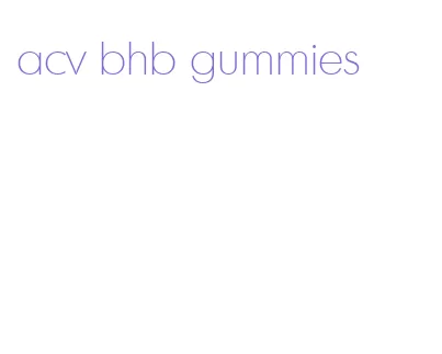 acv bhb gummies