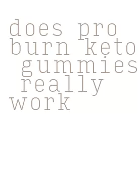 does pro burn keto gummies really work