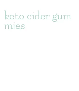 keto cider gummies