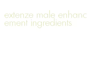 extenze male enhancement ingredients