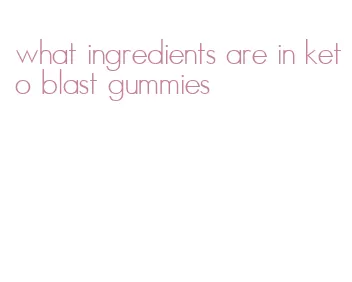 what ingredients are in keto blast gummies