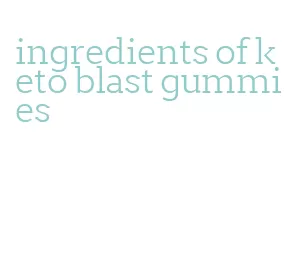 ingredients of keto blast gummies