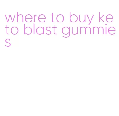 where to buy keto blast gummies