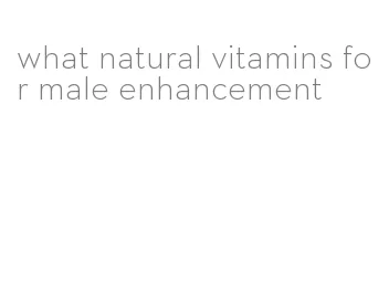 what natural vitamins for male enhancement