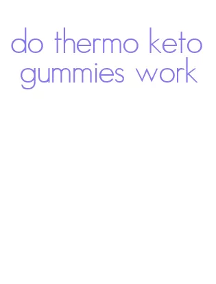 do thermo keto gummies work