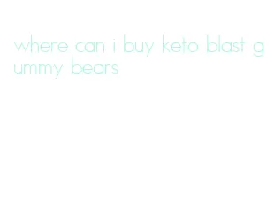 where can i buy keto blast gummy bears