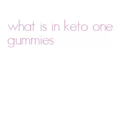 what is in keto one gummies