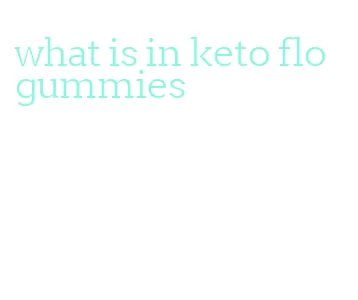 what is in keto flo gummies
