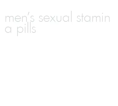 men's sexual stamina pills