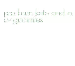 pro burn keto and acv gummies