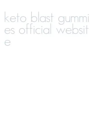 keto blast gummies official website