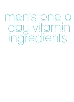 men's one a day vitamin ingredients